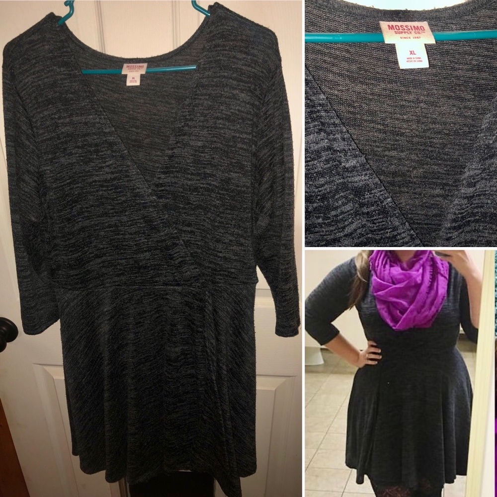 Cute Gray Sweater Dress